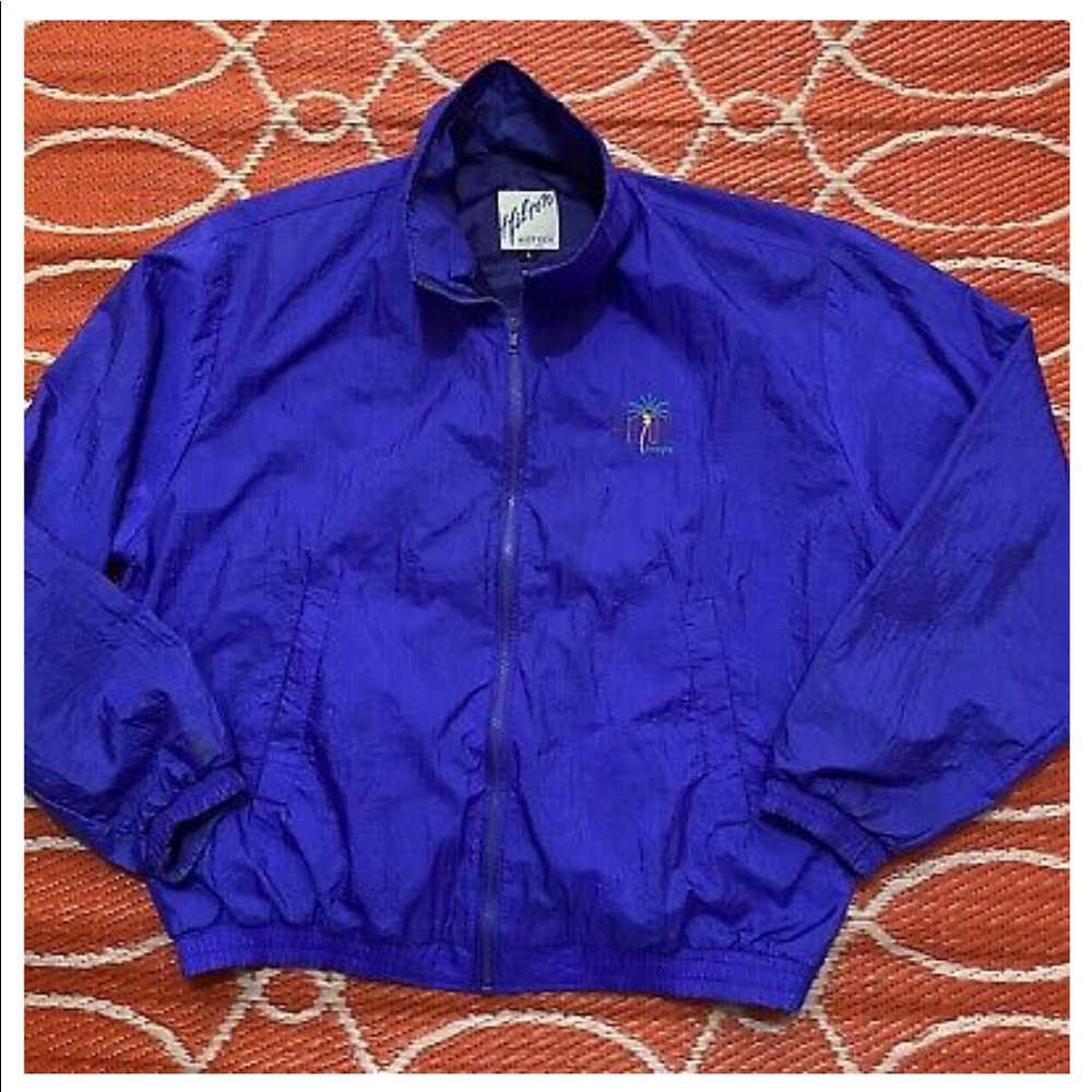 Vtg 90s Hilton Las Vegas Windbreaker Nylon Jacket